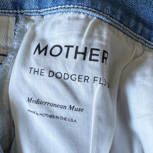 MOTHER The Dodger Flood Wide Leg Jeans in Mediterranean Muse | 32 NWT - Picture 7 of 12